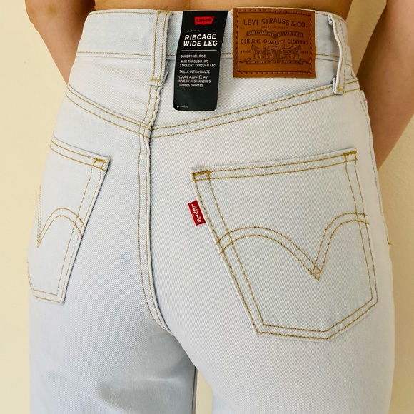 LEVI'S - RIBCAGE STRAIGHT Wide leg denim jeans - Picture 5 of 11